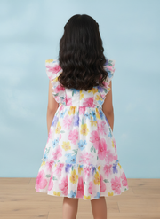 Girls Floral Ruffle Dress | Kids Summer Style