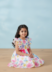 Girls Floral Ruffle Dress | Kids Summer Style