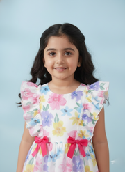 Girls Floral Ruffle Dress | Kids Summer Style Trendy
