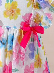 Girls Floral Ruffle Dress | Kids Summer Style Trendy