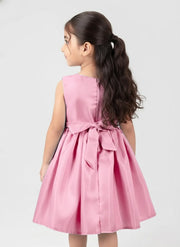 Elegant  Satin Bow Dress for Girls