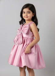 Elegant  Satin Bow Dress for Girls