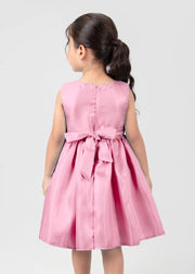 Elegant  Satin Bow Dress for Girls Trendy Collection