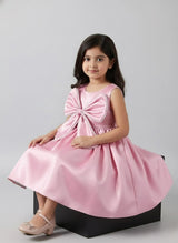Elegant  Satin Bow Dress for Girls