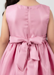 Elegant  Satin Bow Dress for Girls Trendy Collection