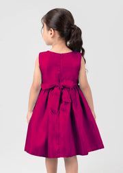 Elegant  Satin Bow Dress for Girls Trendy Collection