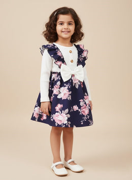 Sweet Floral Pinafore Dress for Girls | Kids' Fashion
