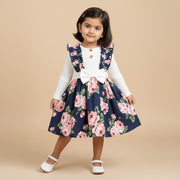 Sweet Floral Pinafore Dress for Girls | Kids' Fashion