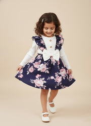 Sweet Floral Pinafore Dress for Girls | Kids' Fashion