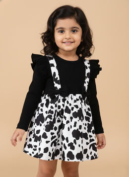 Cow Print Dress & Top Set for Toddlers | Girls Fashion