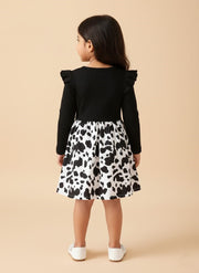 Cow Print Dress & Top Set for Toddlers | Girls Fashion