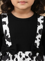 Cow Print Dress & Top Set for Toddlers | Girls Fashion