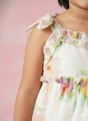 Trendy Collection Girls Floral Tiered Dress - Kids Fashion