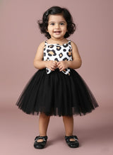Leopard Print Tulle Dress for Baby Girls