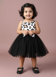 Leopard Print Tulle Dress for Baby Girls