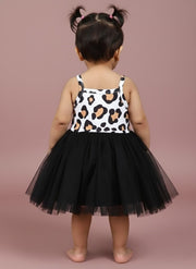 Leopard Print Tulle Dress for Baby Girls