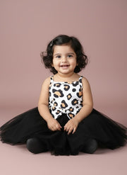 Leopard Print Tulle Dress for Baby Girls
