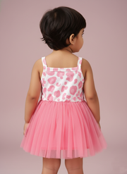 Girl Pink Leopard Print Tulle Dress