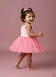 Girl Pink Leopard Print Tulle Dress