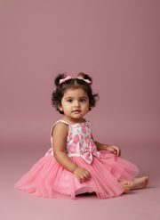 Girl Pink Leopard Print Tulle Dress