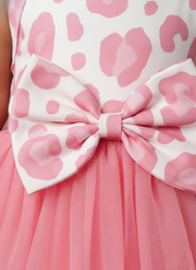 Girl Pink Leopard Print Tulle Dress