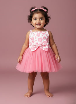 Girl Pink Leopard Print Tulle Dress