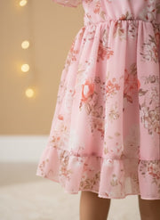 Pitch Floral Off-Shoulder Dress for Toddler Girls