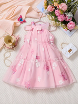 Sweet Pink Floral Halter Dress for Girls trendy Collection