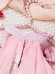 Sweet Pink Floral Halter Dress for Girls trendy Collection