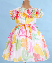 Floral Printed Ruffle Sleeve Frock for Baby Girls Trendy Collection