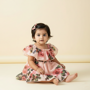 Baby Girl Pitch Floral Ruffle Dress