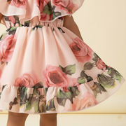 Baby Girl Pitch Floral Ruffle Dress