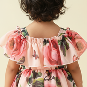 Baby Girl Pitch Floral Ruffle Dress