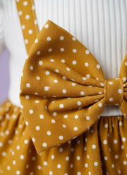 Baby Girl Fashion | Mustard Polka Dot Dress