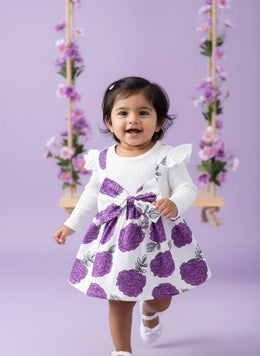 Baby Girl Purple Floral Dress & Outfit Collection