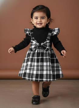 Girl Plaid Christmas Dress