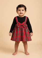 Baby Girl Red Plaid Jumper Dress