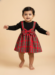 Baby Girl Red Plaid Jumper Dress