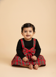 Baby Girl Red Plaid Jumper Dress