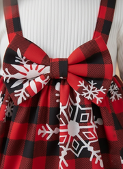 Baby Plaid Snowflake Christmas Dress