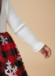 Baby Plaid Snowflake Christmas Dress