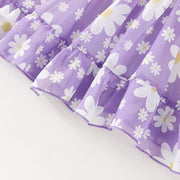 Girls Purple Daisy Ruffle Dress Trendy Collection