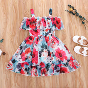 Toddler Floral Off-Shoulder Dress Trendy Collection