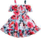 Toddler Floral Off-Shoulder Dress Trendy Collection