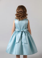 Elegant  Satin Bow Dress for Girls