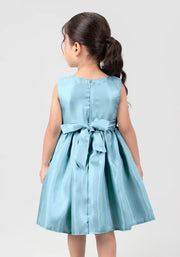 Elegant  Satin Bow Dress for Girls Trendy Collection