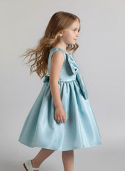 Elegant  Satin Bow Dress for Girls