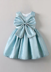 Elegant  Satin Bow Dress for Girls Trendy Collection