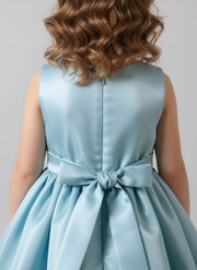 Elegant  Satin Bow Dress for Girls
